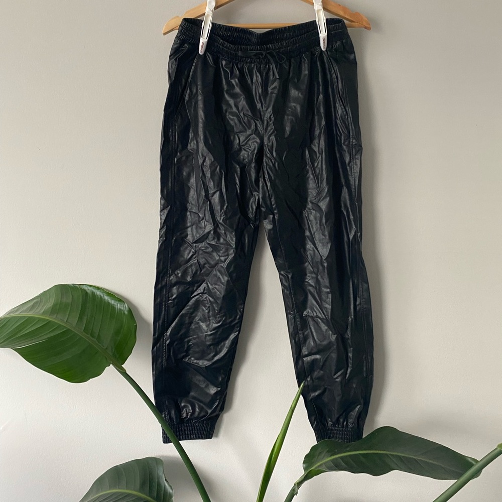 Zara Faux Leather Joggers